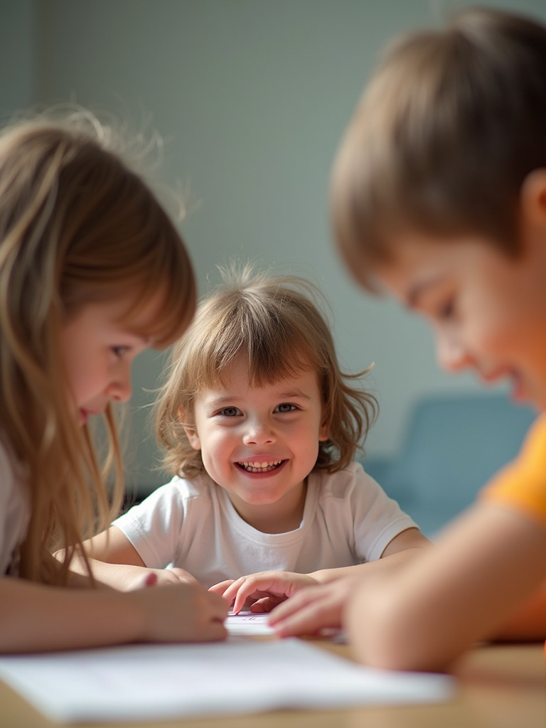 Children taking part in a fun, interactive learning activity